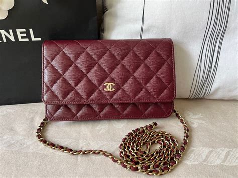 chanel burgundy wallet with writing|Wallet on Chain .